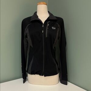 Mountain Hardwear Black and Gray Zip Up Fleece